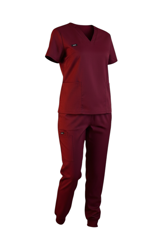 Ensemble de Sarraus Chirurgicaux Rouge Vin - XL