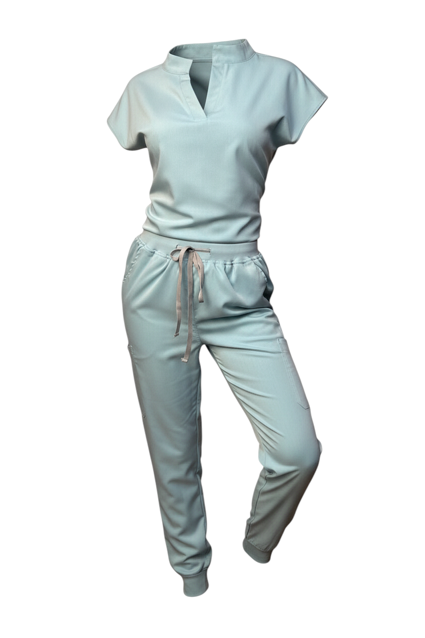 Ensemble de Sarraus Médicaux Bleu Pâle Style Jogger